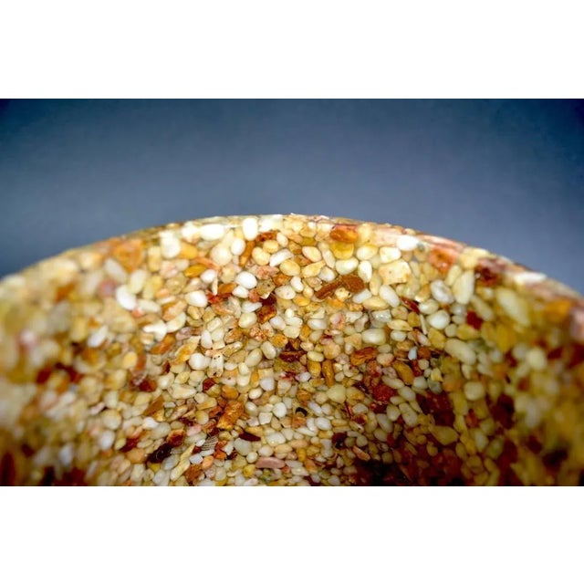 Brown Lucite Resin With Stone Inclusion Covered Jar For Sale - Image 8 of 9