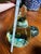 Up for consideration is a beautiful vintage trio of green and blue glass paperweights. These would look lovely in your...