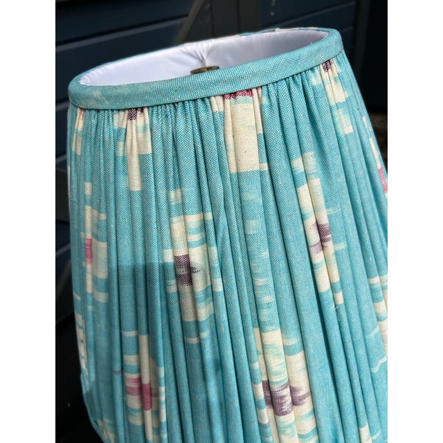Mary Jane McCarty Designs Shirred Ikat Lampshade For Sale - Image 4 of 5