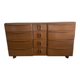 1980s Heywood Wakefield Rare Blonde Bubble Dresser For Sale