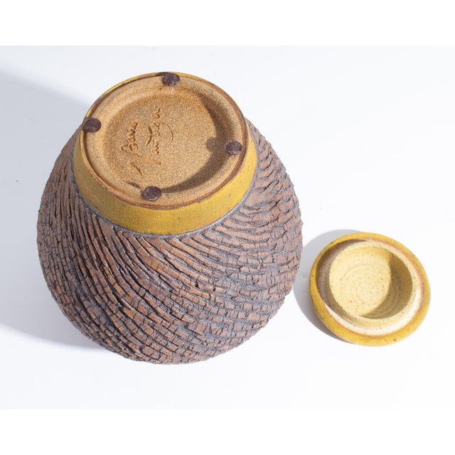 Contemporary Signed Studio Pottery Jar by Barry Vantiger For Sale - Image 3 of 7
