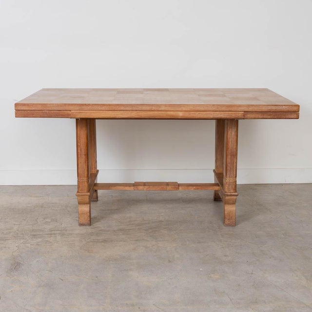 Wood French Carved Wood Dining Table by Charles Dudouyt, Attributed For Sale - Image 7 of 16