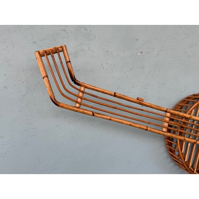 Light Yellow Vintage Bamboo Guitar Decoration, 1970s For Sale - Image 8 of 12