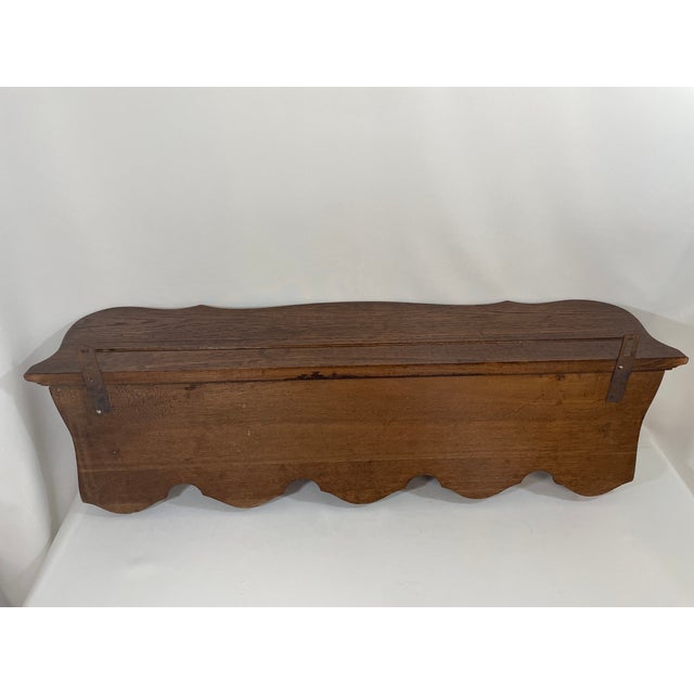 Antique French Oak Wall Shelf Coat and Hat Rack For Sale - Image 13 of 18