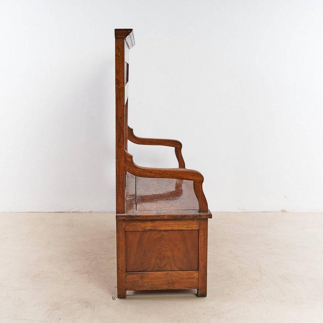 Walnut Bench, Early 1900s For Sale - Image 6 of 9