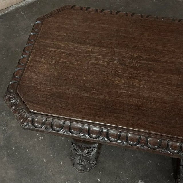 Late 19th Century 19th Century French Gothic Revival Library Table For Sale - Image 5 of 12