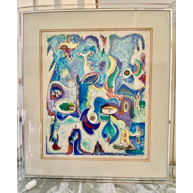 Abstract 1960's Original - By: Stephen Sacklarian - Expressionist Artist a "Signed Limited Edition Genesis Iv”; 180 / 200 For Sale - Image 3 of 8
