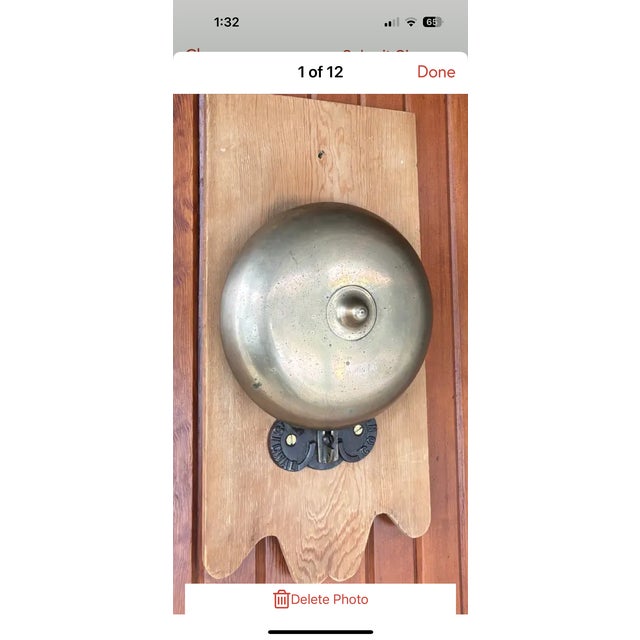 1886 Rare Patented Brass Ringside Boxing “Gong” Bell For Sale - Image 13 of 18