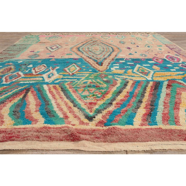 Contemporary Boujad Moroccan Rug, 09'07 X 12'11 For Sale - Image 9 of 10