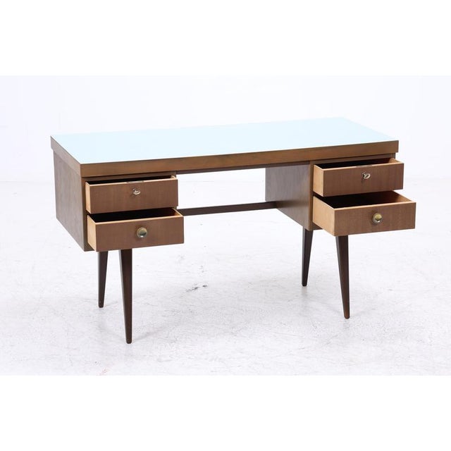 Mid-Century Desk with Formica Surface and Drawers, 1950s-1960s For Sale - Image 3 of 14