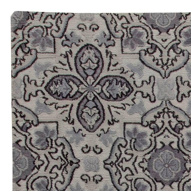 Textile Contemporary European Inspired Tibetan Handmade Wool Rug by Doris Leslie Blau For Sale - Image 7 of 7