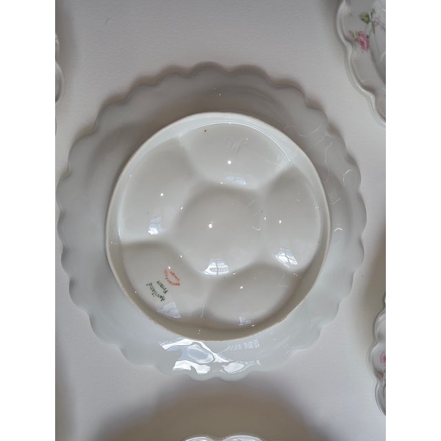 Oyster Plates Collection of Eight French Haviland Limoges For Sale - Image 4 of 9
