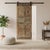 Antique Distressed Green Carved Wood Door – Rustic Hinged or Barn Door 80x35 For Sale - Image 4 of 4