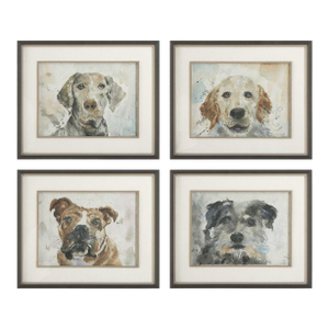 Dog Days Framed Prints Set/4