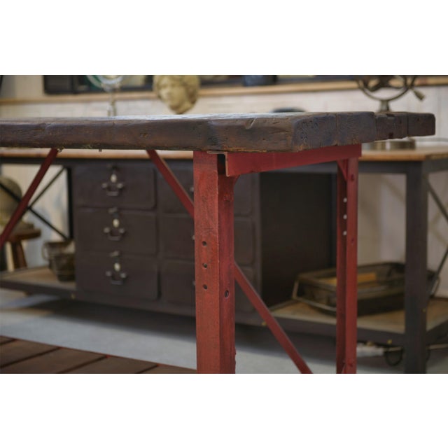 Vintage Industrial Workbench, 1950s For Sale - Image 4 of 15