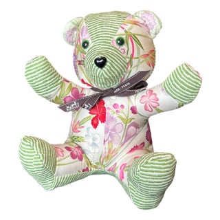 Hermes Oeillets Sauvage Vintage Silk Scarf Teddy Bear For Sale