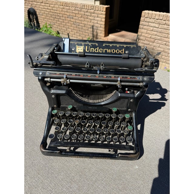 Industrial Antique 1935 Underwood No. 11 Wide-Carriage Typewriter For Sale - Image 3 of 12