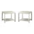 White Pair of White Side Tables For Sale - Image 8 of 8