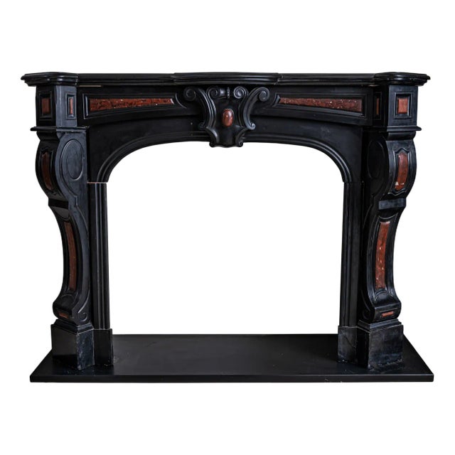 Fireplace Surround in Black Stone, France, 19th Century For Sale