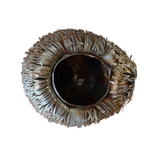 Mid Century Brutalist Mexican Mixed Metal Art by Alexander Blazquez 1960’s For Sale - Image 4 of 9