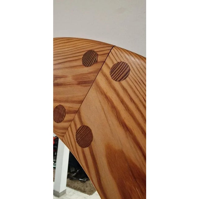 Uno Kristiansson, Round Wall Mirror, Solid Pine, Luxus, Sweden, 1960s. This piece is attributed to the mentioned...