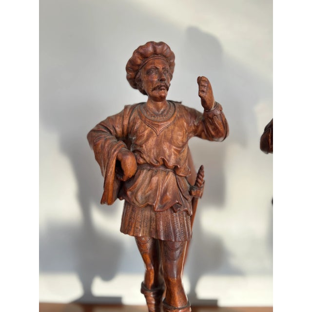 Pair, 19th Century Italian Renaissance Figural Spanish Soldiers or Landsknecht For Sale - Image 9 of 11
