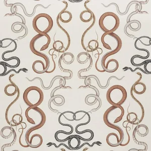 Schumacher X Charlap Hyman & Herrero Giove Fabric in Agate & Onyx