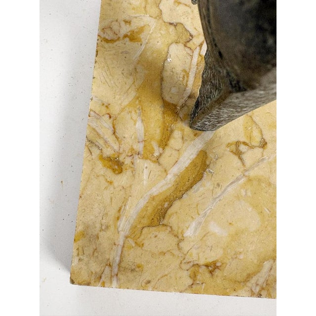 Metal and Marble Fish Paperweight, France, 1950s For Sale - Image 6 of 10