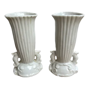1950s Japanese Seahorse Vases- a Pair
