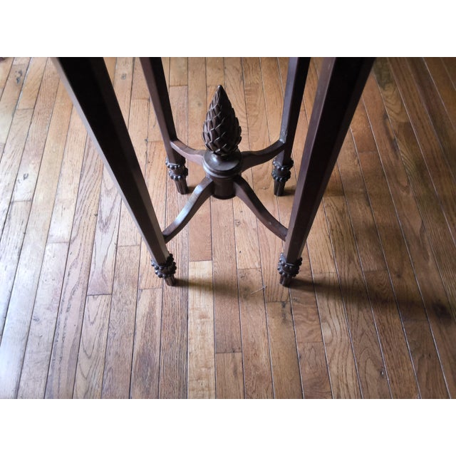 Victorian Carved Mahogany Pedestal Plant Stand. 42.5 " in Height For Sale - Image 4 of 9