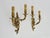 Vintage Double-Light Bronze Wall Sconces, 1960s, Set of 2 For Sale - Image 4 of 9