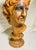 Classical Roman Vintage Hand Carved Wood Bust of the God Apollo For Sale - Image 3 of 11