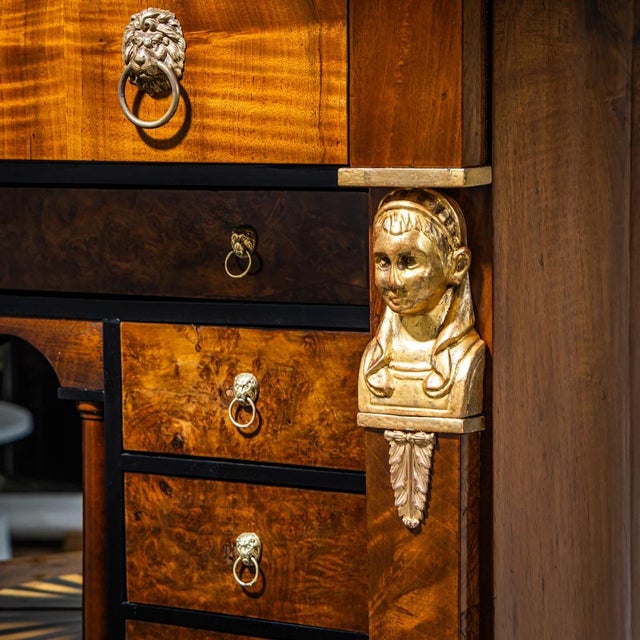Empire Secrétaire with Caryatids, Early 19th Century For Sale - Image 9 of 11