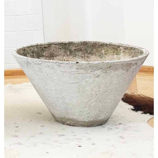 1970s Tapered Concrete W. Guhl Eternit Planter A+ Patina, 3 Pieces, Attributed For Sale - Image 9 of 17