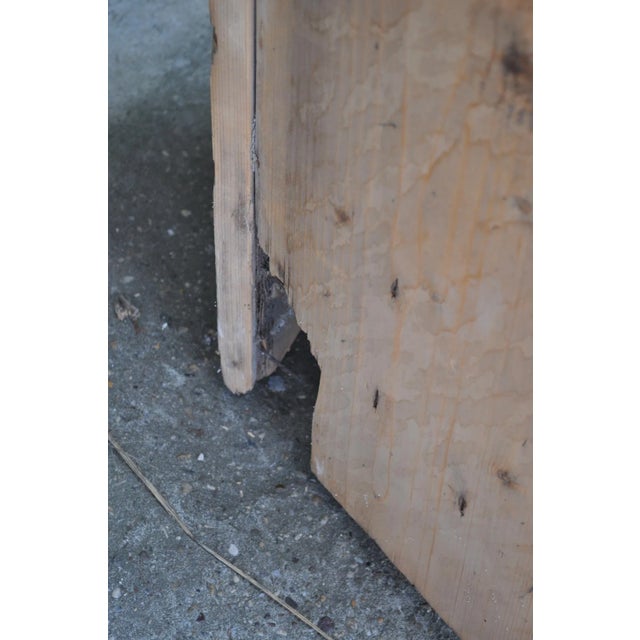 Wood Large White Washed Wood Trencher, 1940s For Sale - Image 7 of 9