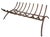 Mid-Century Modern Mid 20th Century Wrought Iron Fireplace Grate Log Basket For Sale - Image 3 of 7