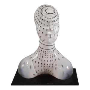 Kevin Fulton 1993 Art Glass Figural Bust
