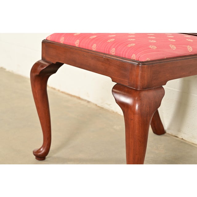 Henkel Harris Queen Anne Solid Cherry Wood Dining Chairs, Set of Six For Sale - Image 9 of 13