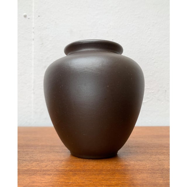 Mid-Century German Minimalist Wormser Terra-Sigillata Pottery Vases, 1960s, Set of 3 For Sale - Image 5 of 18