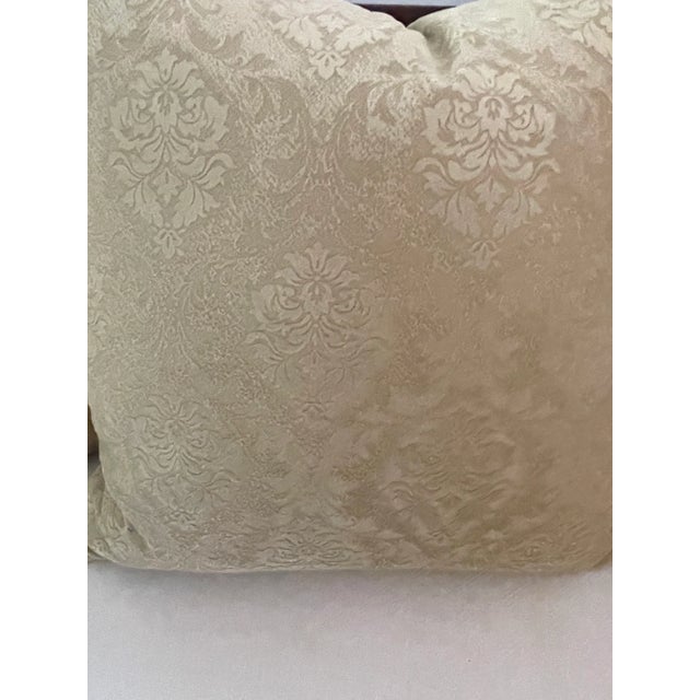 Pair of Cut Velvet Pillows Feather Down Inserts For Sale - Image 4 of 5