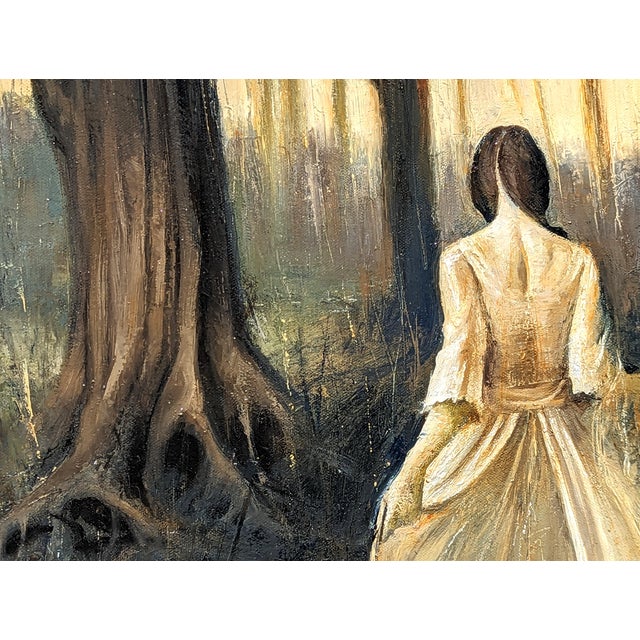 Matthew Paoletti "Untitled" Contemporary Surreal Abstract of a Woman Running Through a Forest, 2021 For Sale - Image 11 of 11