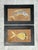 Mid-Century Modern Vintage MCM Fish Motif Paintings on Burlap - Pair For Sale - Image 3 of 13