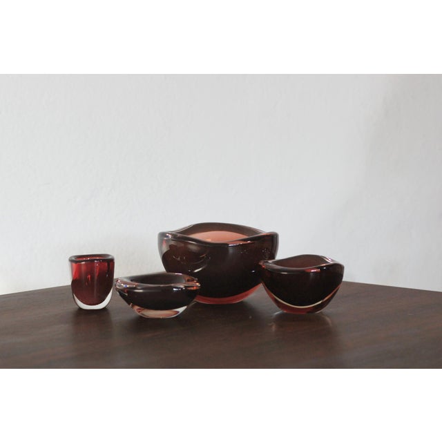 Glass Glass Selena Bowl by Sven Palmqvist for Orrefors, 1950s, Set of 4 For Sale - Image 7 of 7