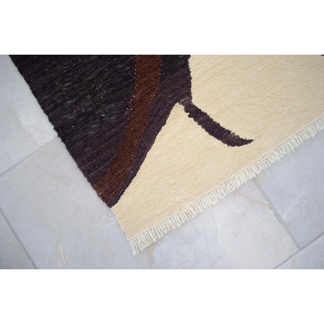 Hand Woven New Rug Kilim - Pablo Picasso Art Inspired - Contemporary Area Rug 3′8″ × 5′ For Sale - Image 15 of 17