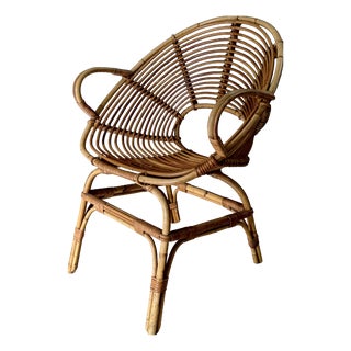 Mid-Century Bamboo Pod Armchair, Italy, 1960s For Sale