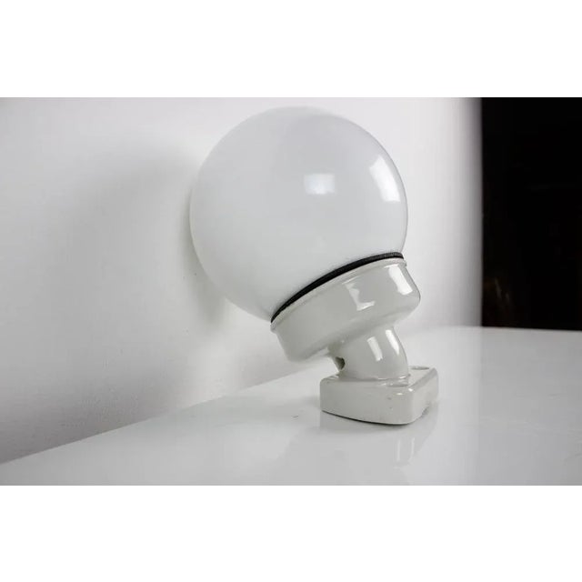 Porcelain and Glass Wall Lamp, Czechoslovakia, 1960s For Sale - Image 3 of 11