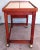 1950s Vintage Danish Modern Teak and Tile Top Rolling Side Table With Magazine Holder For Sale - Image 4 of 7