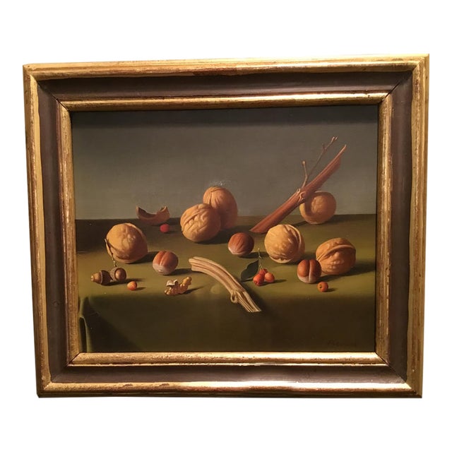 1920s Fernand Renard Still Life Oil Painting For Sale