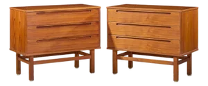 Nils Jonsson for Tørring Møbelfabrik Mid Century Danish Teak Dresser Chest of Drawers - Pair