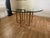 McGuire 1990s Unmarked McGuire Organic Modern Bamboo & Rattan Circular Dining Table With Glass Top For Sale - Image 4 of 12
